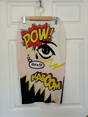 Comic book Pop art pencil skirt